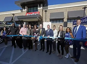 Ribbon cutting ceremony in front of the first RaceTrac in Nashville