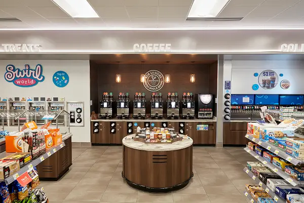 Inside of an updated RaceTrac gas station