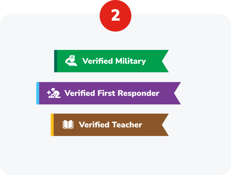 verified military, verified first responder, verified teacher